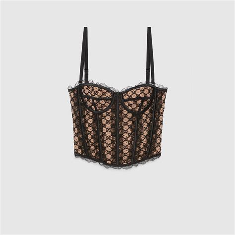 gucci bustier|gucci net corset black.